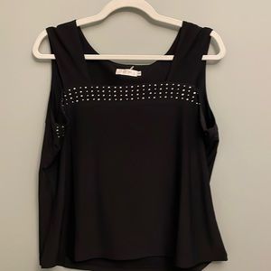 Red Coral black tank with studs